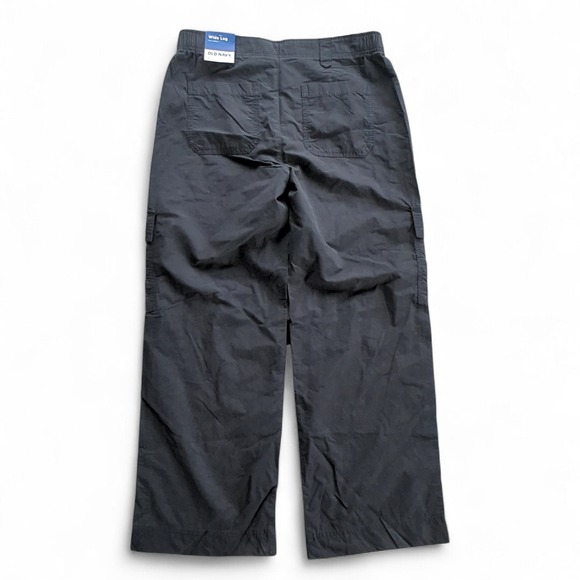 Old Navy Wide Leg Cargo Pants Black Size Medium NWT - Picture 5 of 10